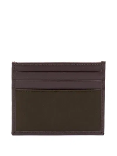 Prada Logo-plaque Cardholder In Green