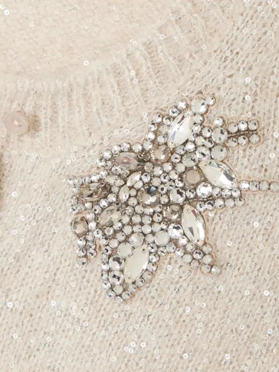 Erdem Embellished Alpaca-blend Cardigan In Animal Print