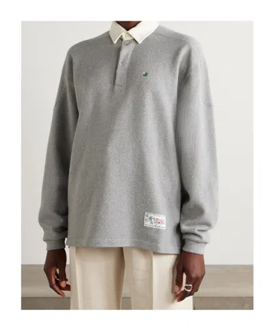 Aimé Leon Dore Crest Embroidered Ribbed Cotton Polo Shirt In Multi