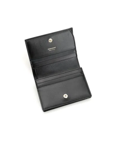 Ferragamo Bow Detailed Folded Wallet In Black
