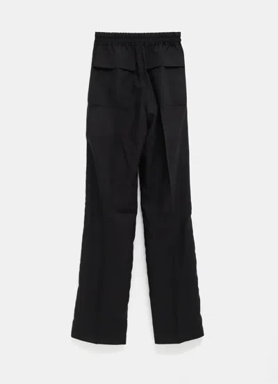 Rick Owens Straight Leg Trousers Nylon And Silk Blend In Black