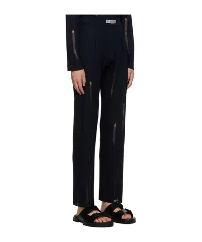 Louis Gabriel Nouchi Flared Casual Pants In Blue