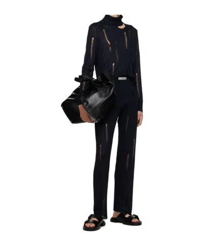 Louis Gabriel Nouchi Flared Casual Pants In Blue