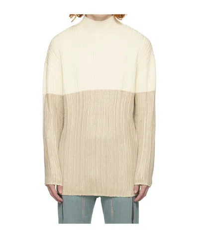 Louis Gabriel Nouchi Wool Blend Turtleneck Sweater In Neutral