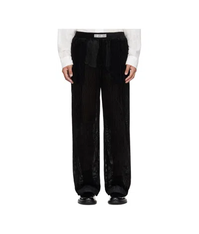 Louis Gabriel Nouchi Devored Stripes Large Pleats In Black