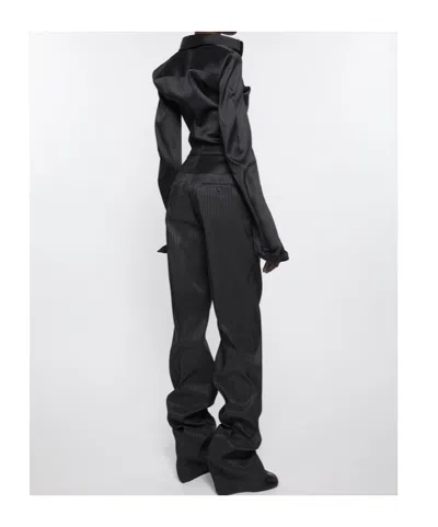 Acne Studios Pinstripe Tailored Trousers In Black