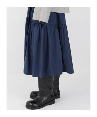 Cecilie Bahnsen Floral Detail Midi Skirt In Blue