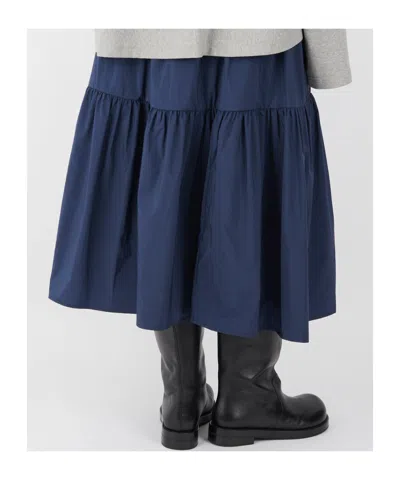 Cecilie Bahnsen Floral Detail Midi Skirt In Blue