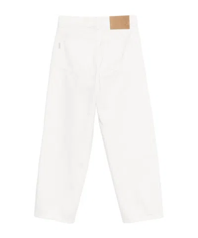 Haikure Bethany Twill Wide-leg Jeans 45 In White