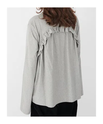 Cecilie Bahnsen Long-sleeved T-shirt In Gray