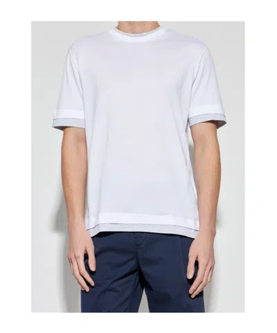 Eleventy Layered-effectt-shirt In White