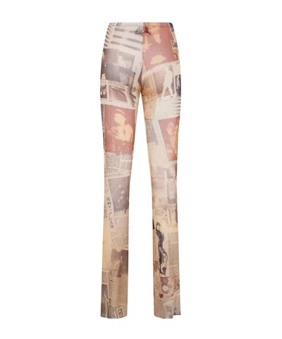 Jean Paul Gaultier Newspaper-print Leggings In Multi