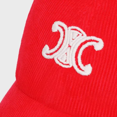 Celine Patterned Hats In Red