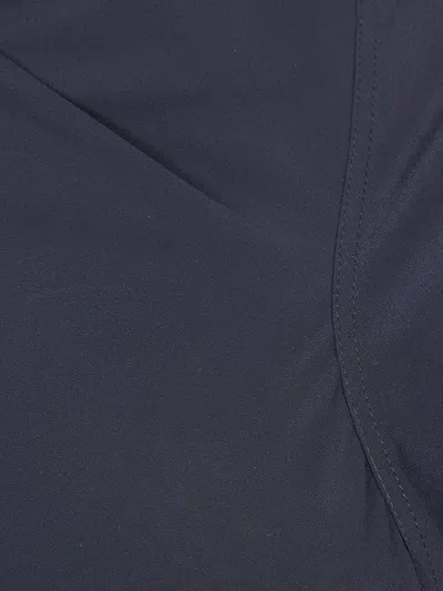 Rick Owens Asymmetric Neck Midi Dress In Blue