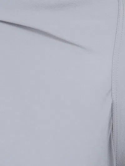 Rick Owens Draped Midi Dress In Gray