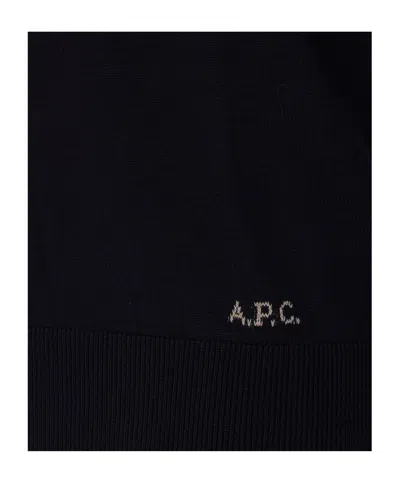 Apc Long-sleeved Knitted Pullover In Black
