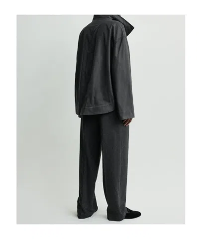 Totême Black Solid Zipped Jacket In Black