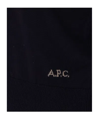 Apc Long-sleeved Knitted Cardigan In Black