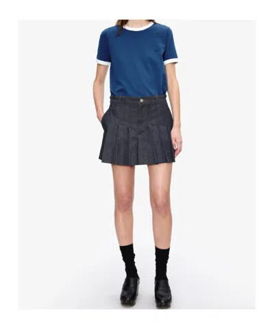 Apc Pleated Mini Skirt In Gray