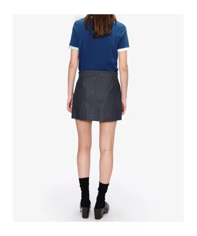 Apc Pleated Mini Skirt In Gray