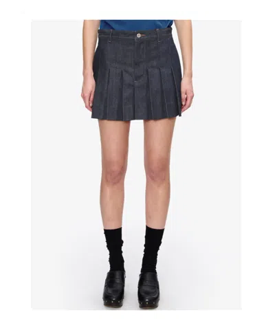 Apc Pleated Mini Skirt In Gray
