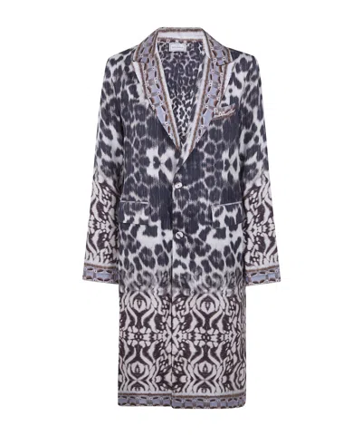 Pierre-louis Mascia Patterned Silk Coat In Multi