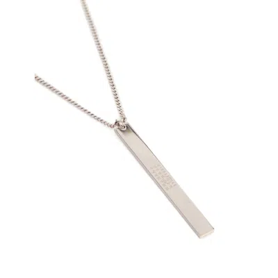 Mm6 Maison Margiela Pendant Necklace In Silver