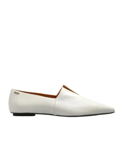 Tod's Pointed Ballet Shoes In White