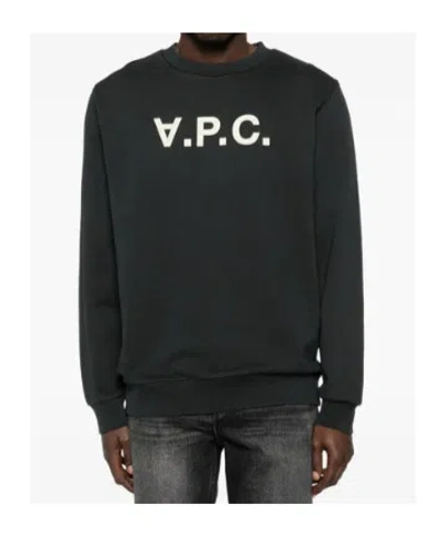 Apc Crew Neck Long-sleeved Sweatshirt In Black