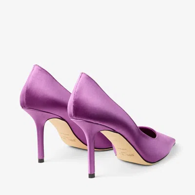 Jimmy Choo Love 85 Pointed-toe Slip-on Pumps In Purple