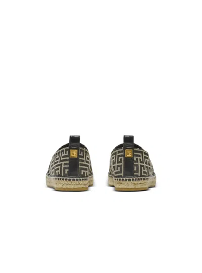 Balmain Monogram Jacquard Espadrilles In Multi