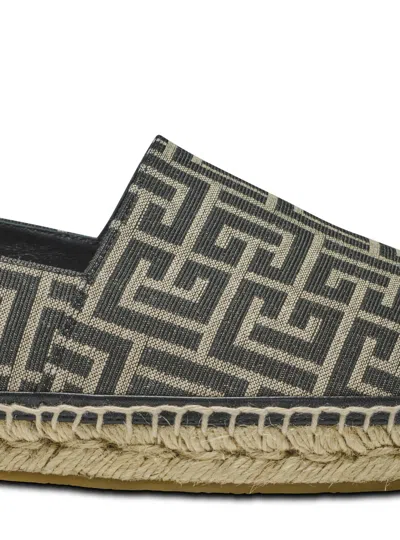 Balmain Monogram Jacquard Espadrilles In Multi
