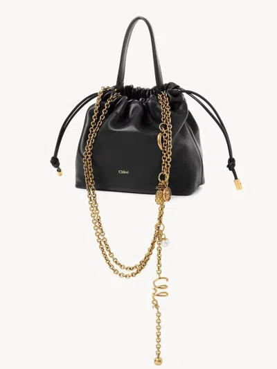 Chloé Icons Mini Drawstring Shoulder Bag In Black
