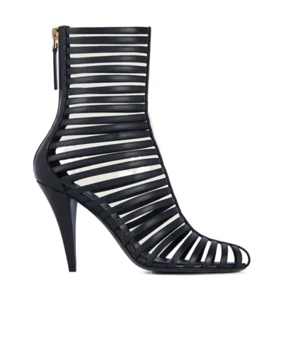 Givenchy Cage Ankle Boots In Leather In Black