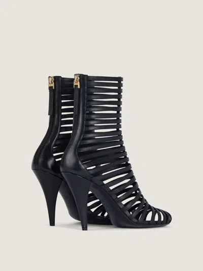 Givenchy Cage Ankle Boots In Leather In Black
