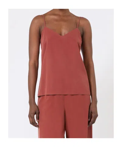 Max Mara Thin-strapped Camisole In Brown