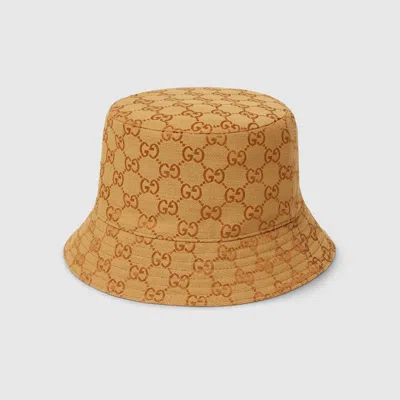 Gucci Reversible Gg Canvas Bucket Hat In Brown