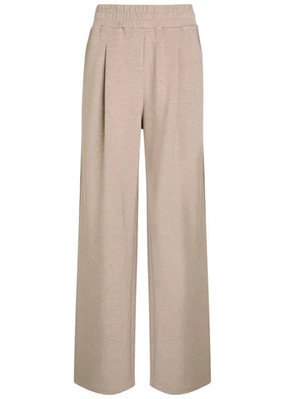 Varley The Extra Wide Leg 32 Stretch-jersey Sweatpants In Neutral