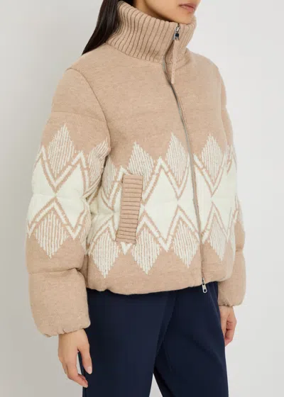 Varley Womens Light Taupe Belinda Padded Knitted Jacket In Neutral