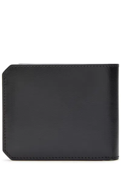 Au Depart Printed Leather Wallet In Blue