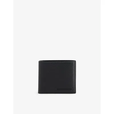 Tom Ford Mens Black Bi-fold Grained Leather Wallet In Black