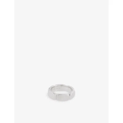 Tom Wood Mens Knut White Rhodium-plated 925 Sterling Silver Ring In White