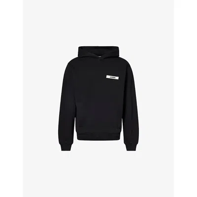 Jacquemus Cotton Fabric Hoodie With Long Sleeves In Black