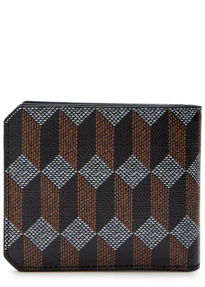 Au Depart Printed Leather Wallet In Brown