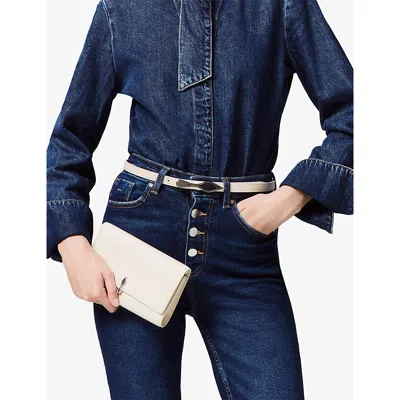 Christian Louboutin Womens Suzuran/silver Bettina Metallic Leather Wallet-on-chain In White