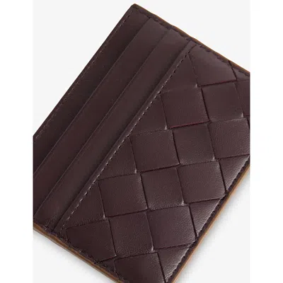 Bottega Veneta Womens Multi Intrecciato Six-slot Leather Card Holder In Brown