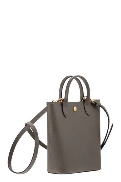 Longchamp Épure - Leather Bag Xs In Gray