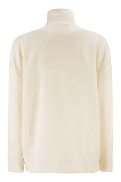 Max Mara Mxppala - Scuba Jersey Jacket In Neutral