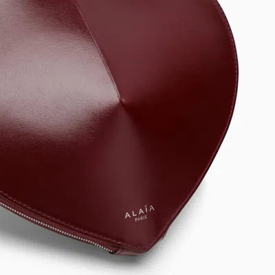 Alaïa Alaia Women Le Coeur Patent Leather Crossbody Bag In Red