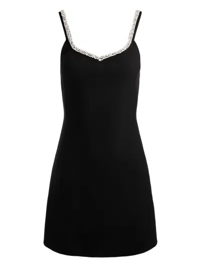 Alice And Olivia Embellished Mini Dress In Black